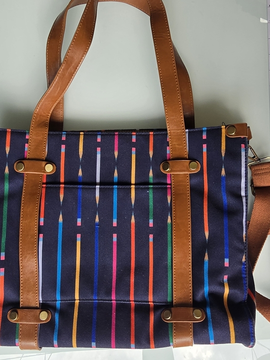 Antik Kraft Handbags - Antik Kraft Colored Pencil Canvas Tote Bag
